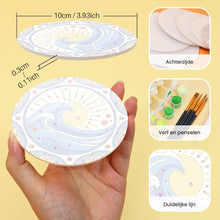 Afbeelding in Gallery-weergave laden, Schilderen op Nummer Onderzetters 10cm (6 stuks) - Mediterrane Motieven