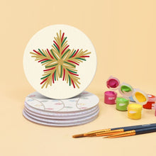 Afbeelding in Gallery-weergave laden, Schilderen op Nummer Onderzetters 10cm (6 stuks) - Kerstmagie
