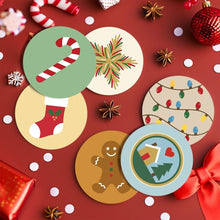 Afbeelding in Gallery-weergave laden, Schilderen op Nummer Onderzetters 10cm (6 stuks) - Kerstmagie