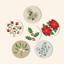 Afbeelding in Gallery-weergave laden, Schilderen op Nummer Onderzetters 10cm (6 stuks) - Feestelijk gebladerte
