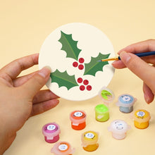 Afbeelding in Gallery-weergave laden, Schilderen op Nummer Onderzetters 10cm (6 stuks) - Feestelijk gebladerte
