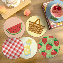Afbeelding in Gallery-weergave laden, Schilderen op Nummer Onderzetters 10cm (6 stuks) - Zomerpicknick