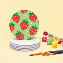 Afbeelding in Gallery-weergave laden, Schilderen op Nummer Onderzetters 10cm (6 stuks) - Zomerpicknick