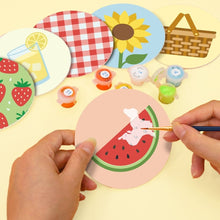 Afbeelding in Gallery-weergave laden, Schilderen op Nummer Onderzetters 10cm (6 stuks) - Zomerpicknick