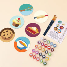 Afbeelding in Gallery-weergave laden, Schilderen op Nummer Onderzetters 10cm (6 stuks) - Dessertliefhebbers