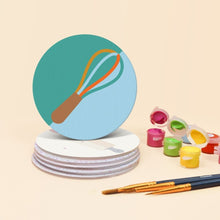 Afbeelding in Gallery-weergave laden, Schilderen op Nummer Onderzetters 10cm (6 stuks) - Dessertliefhebbers