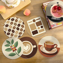 Afbeelding in Gallery-weergave laden, Schilderen op Nummer Onderzetters 10cm (6 stuks) - Koffiepauze