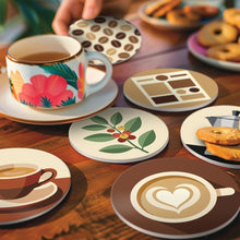 Afbeelding in Gallery-weergave laden, Schilderen op Nummer Onderzetters 10cm (6 stuks) - Koffiepauze
