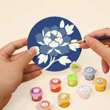 Afbeelding in Gallery-weergave laden, Schilderen op Nummer Onderzetters 10cm (6 stuks) - Mediterraan blauw