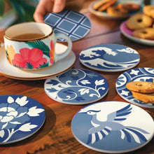 Afbeelding in Gallery-weergave laden, Schilderen op Nummer Onderzetters 10cm (6 stuks) - Mediterraan blauw