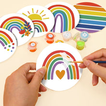 Afbeelding in Gallery-weergave laden, Schilderen op Nummer Onderzetters 10cm (6 stuks) - Kleurrijke regenboog