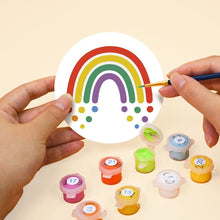 Afbeelding in Gallery-weergave laden, Schilderen op Nummer Onderzetters 10cm (6 stuks) - Kleurrijke regenboog