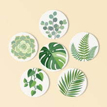 Afbeelding in Gallery-weergave laden, Schilderen op Nummer Onderzetters 10cm (6 stuks) - Groene oase