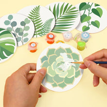 Afbeelding in Gallery-weergave laden, Schilderen op Nummer Onderzetters 10cm (6 stuks) - Groene oase