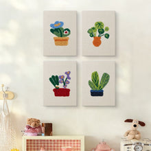 Afbeelding in Gallery-weergave laden, Punch Needle Set (4 stuks) met frames - Botanische Sfeer