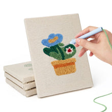 Afbeelding in Gallery-weergave laden, Punch Needle Set (4 stuks) met frames - Botanische Sfeer