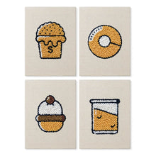 Afbeelding in Gallery-weergave laden, Punch Needle Set (4 stuks) met frames - Dessertliefhebber 1