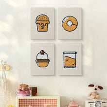 Afbeelding in Gallery-weergave laden, Punch Needle Set (4 stuks) met frames - Dessertliefhebber 1