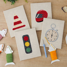 Afbeelding in Gallery-weergave laden, Punch Needle Set (4 stuks) met frames - Stedelijke Iconen 1