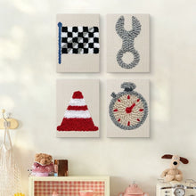 Afbeelding in Gallery-weergave laden, Punch Needle Set (4 stuks) met frames - Stedelijke Iconen 2