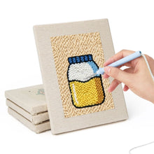 Afbeelding in Gallery-weergave laden, Punch Needle Set (4 stuks) met frames - Snacktijd 1