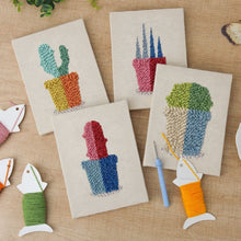 Afbeelding in Gallery-weergave laden, Punch Needle Set (4 stuks) met frames - Kleurrijke Planten