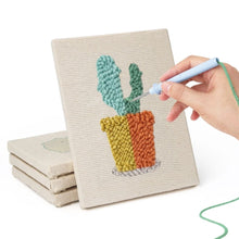 Afbeelding in Gallery-weergave laden, Punch Needle Set (4 stuks) met frames - Kleurrijke Planten