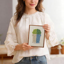 Afbeelding in Gallery-weergave laden, Punch Needle Set (4 stuks) met frames - Kleurrijke Planten