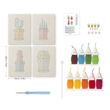Afbeelding in Gallery-weergave laden, Punch Needle Set (4 stuks) met frames - Kleurrijke Planten