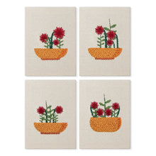 Afbeelding in Gallery-weergave laden, Punch Needle Set (4 stuks) met frames - Bloemenmand