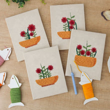 Afbeelding in Gallery-weergave laden, Punch Needle Set (4 stuks) met frames - Bloemenmand