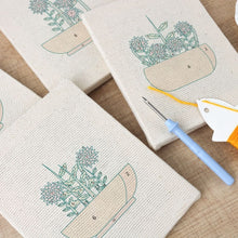 Afbeelding in Gallery-weergave laden, Punch Needle Set (4 stuks) met frames - Bloemenmand