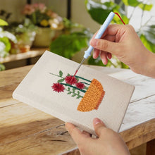 Afbeelding in Gallery-weergave laden, Punch Needle Set (4 stuks) met frames - Bloemenmand