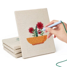 Afbeelding in Gallery-weergave laden, Punch Needle Set (4 stuks) met frames - Bloemenmand