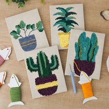Afbeelding in Gallery-weergave laden, Punch Needle Set (4 stuks) met frames - Woestijnplanten Collectie