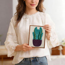 Afbeelding in Gallery-weergave laden, Punch Needle Set (4 stuks) met frames - Woestijnplanten Collectie