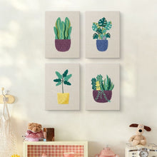 Afbeelding in Gallery-weergave laden, Punch Needle Set (4 stuks) met frames - Zonnige Planten Sfeer