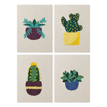 Afbeelding in Gallery-weergave laden, Punch Needle Set (4 stuks) met frames - Moderne Plantenpotten