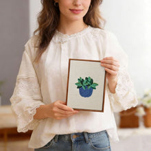 Afbeelding in Gallery-weergave laden, Punch Needle Set (4 stuks) met frames - Moderne Plantenpotten