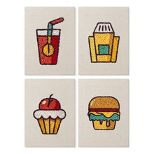 Afbeelding in Gallery-weergave laden, Punch Needle Set (4 stuks) met frames - Fastfood Plezier