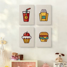 Afbeelding in Gallery-weergave laden, Punch Needle Set (4 stuks) met frames - Fastfood Plezier