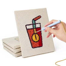 Afbeelding in Gallery-weergave laden, Punch Needle Set (4 stuks) met frames - Fastfood Plezier