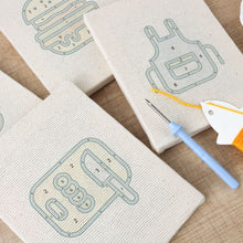 Afbeelding in Gallery-weergave laden, Punch Needle Set (4 stuks) met frames - Keuken en Snacks Set