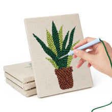 Afbeelding in Gallery-weergave laden, Punch Needle Set (4 stuks) met frames - Stedelijke Jungle 2