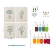 Afbeelding in Gallery-weergave laden, Punch Needle Set (4 stuks) met frames - Stedelijke Jungle 2