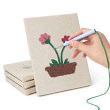 Afbeelding in Gallery-weergave laden, Punch Needle Set (4 stuks) met frames - Bloeiende Bloemen Set