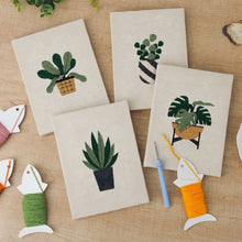 Afbeelding in Gallery-weergave laden, Punch Needle Set (4 stuks) met frames - Plantenliefhebber Set 1