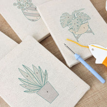 Afbeelding in Gallery-weergave laden, Punch Needle Set (4 stuks) met frames - Plantenliefhebber Set 1
