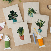 Afbeelding in Gallery-weergave laden, Punch Needle Set (4 stuks) met frames - Plantenliefhebber Set 2