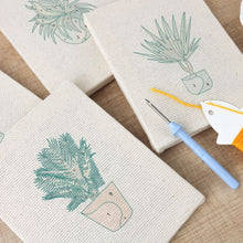 Afbeelding in Gallery-weergave laden, Punch Needle Set (4 stuks) met frames - Plantenliefhebber Set 2